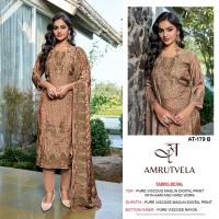 Amrutvela AT179 catalog dress materials wholesaler with the logo